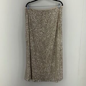 Old Navy Womens XL Pull On Maxi Skirt Sequins Stretch Event Festival Fairy